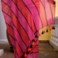 Pink Orange Mulmul Cotton Saree
