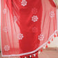 Red Siuli Mulmul Cotton Saree
