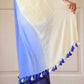 White Tie Dye Mulmul Cotton Saree