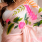 Hand Painted Flamingo Mulmul Cotton Saree