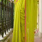 Green And Pink Mulmul Cotton Saree