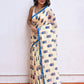 Yellow Owl Mulmul Cotton Saree