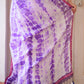 Purple Tie and dye Mulmul Cotton Saree