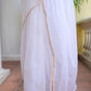 White Golden Mulmul Cotton Saree