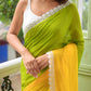 Green Tie dye Mulmul Cotton Saree