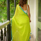 Neon Mulmul Cotton Saree