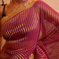 Magenta Zari Tissue Saree