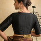 Black Half Sleeves Blouse