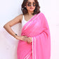 Pink Mulmul Cotton Saree