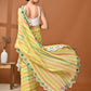 Yellow Mulmul Cotton Saree