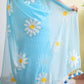 Sky Blue Hand Painted Mulmul Cotton Saree