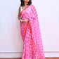 Pink Mulmul Cotton Saree