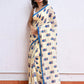 Yellow Owl Mulmul Cotton Saree