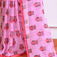 Pink Owl Mulmul Cotton Saree