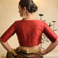 Red Half Sleeves Blouse