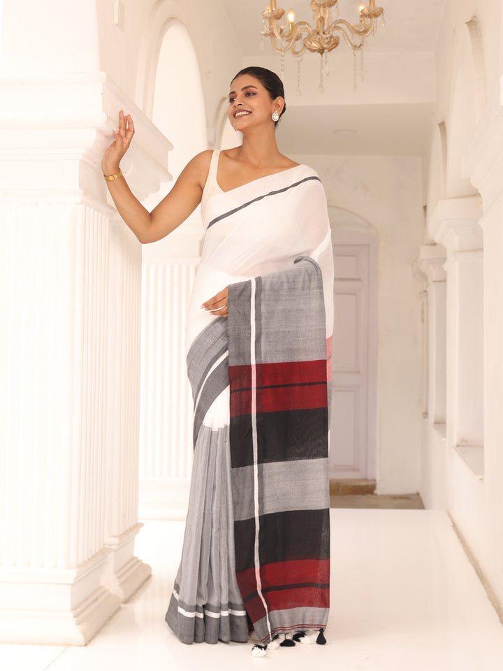White Cotton Saree