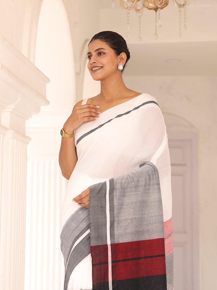 White Cotton Saree