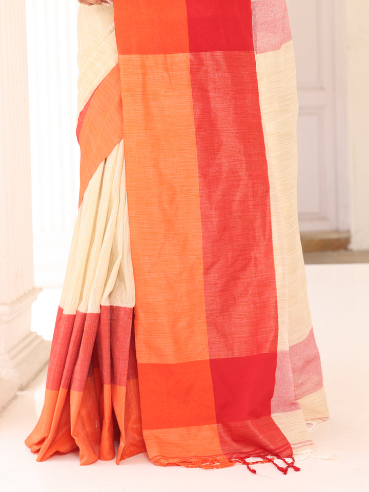 White Cotton Saree