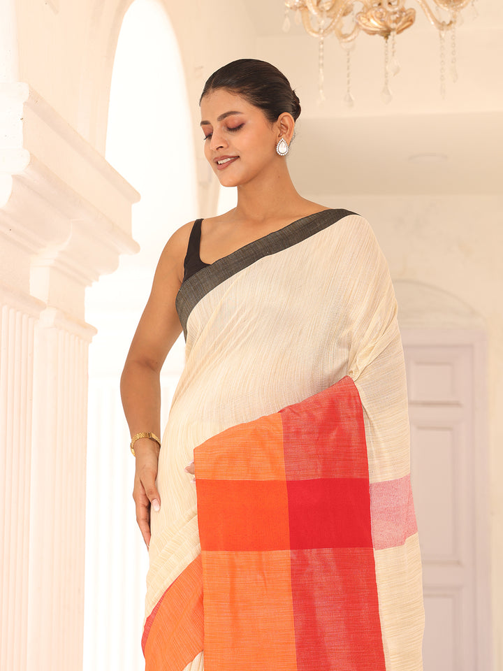 White Cotton Saree
