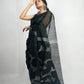 Black Sequins Cotton Silk Saree