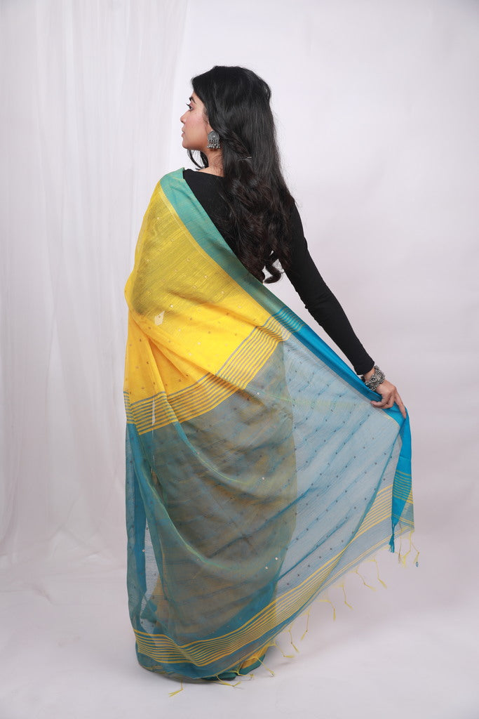 Sensational Yellow Soft Silk Saree With Angelic Blouse Piece –  LajreeDesigner