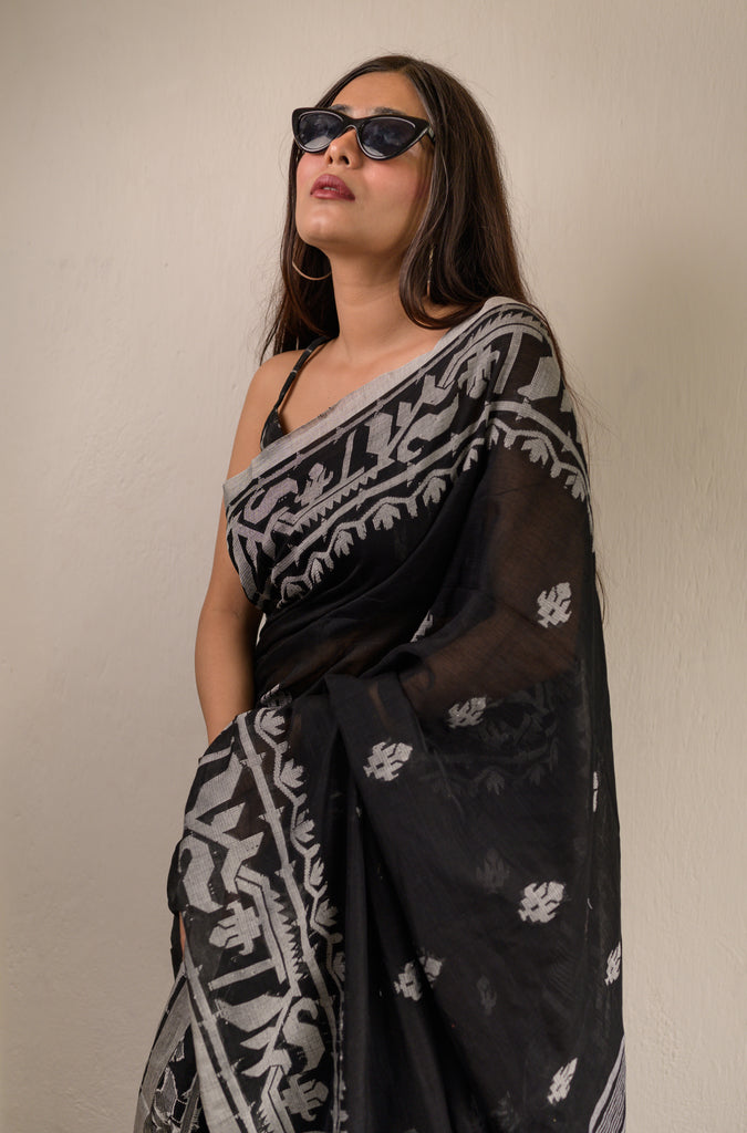 Buy Designer Sarees, Salwar Kameez, Kurtis & Tunic and Lehenga Choli.Ideal  Silk Black Saree