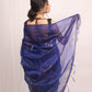 Blue Sequins Cotton Silk Saree